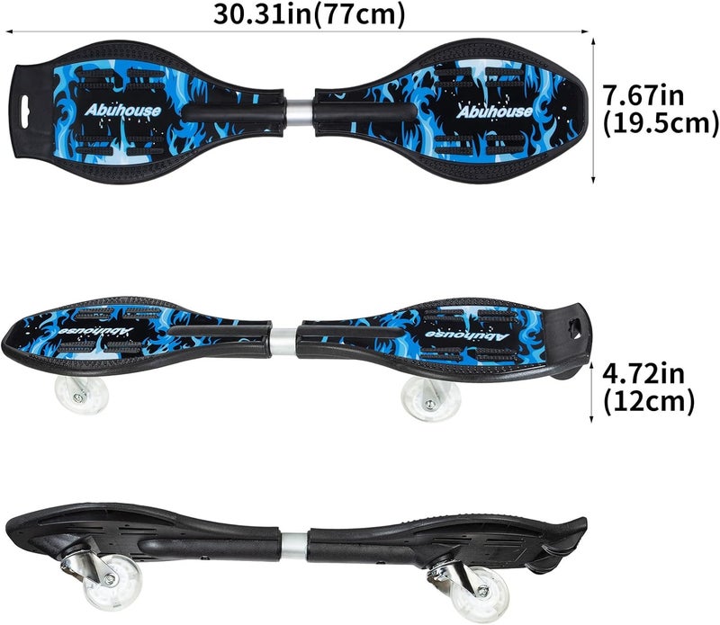 Simcat Caster Board, Skateboard with 360-degree Casters and Illuminating Wheels, Lightweight Durable Twistboard for Kids, Teenagers and Adults - Image 3